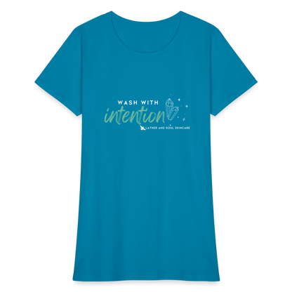 Wash with Intention | Slim Fit T-Shirt - turquoise