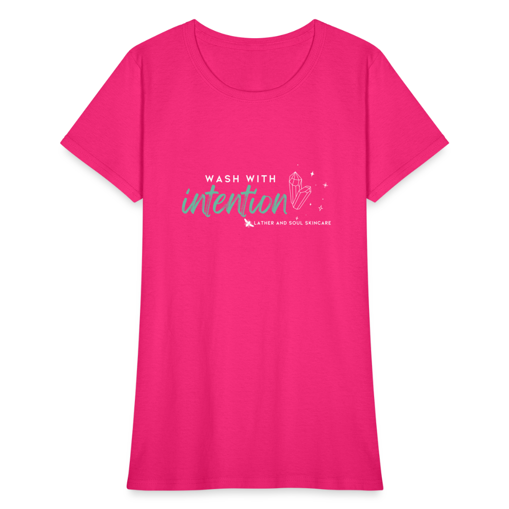 Wash with Intention | Slim Fit T-Shirt - fuchsia