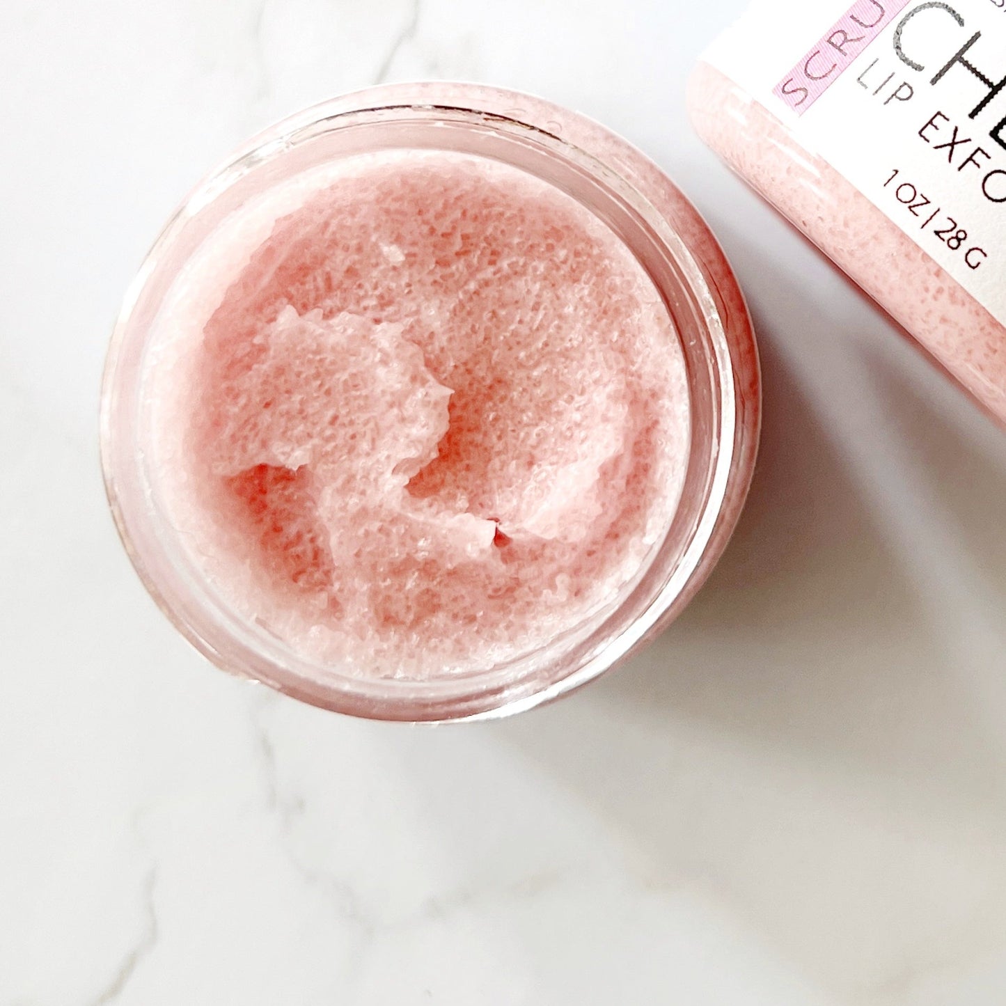 lip care with cherry lib scrub and exfoliant handcrafted by Lather + Soul